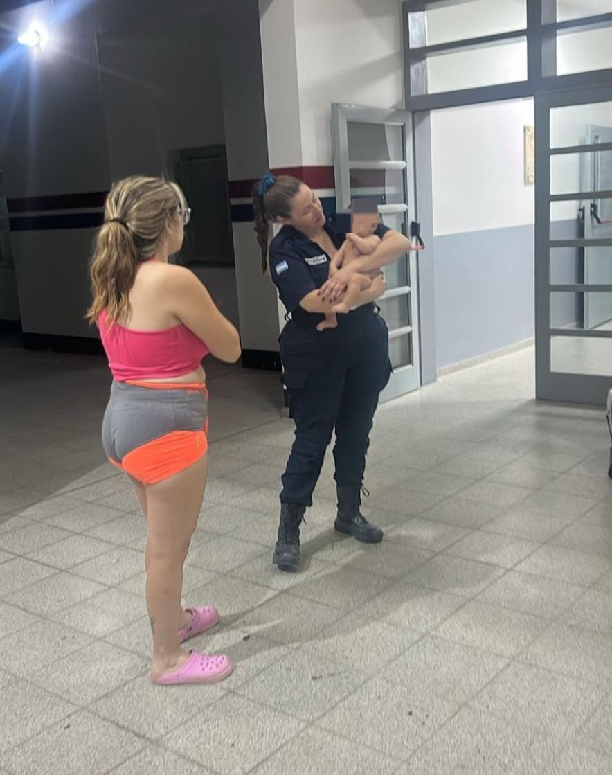 Policía le salvó la vida a una bebé de tres meses en Marquesado
